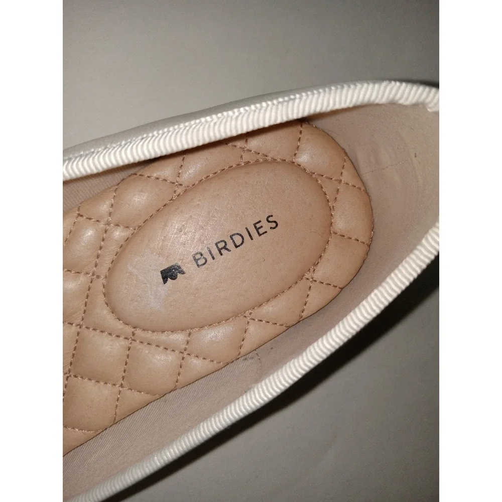 Birdies Womens Size 9 Goldfinch Ecru Off White‎ Pointed Toe Flats Leather